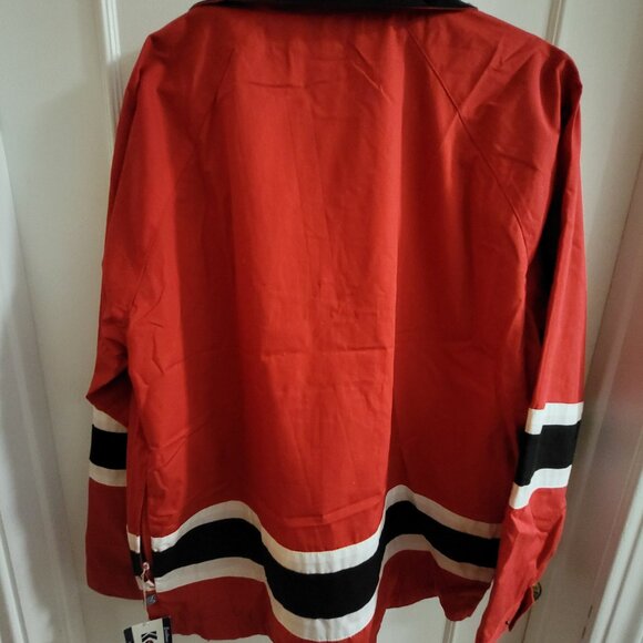 Vintage Kobe Sportswear Red & Black Striped Full-Zip Team Jacket - Size Small - Picture 2 of 9